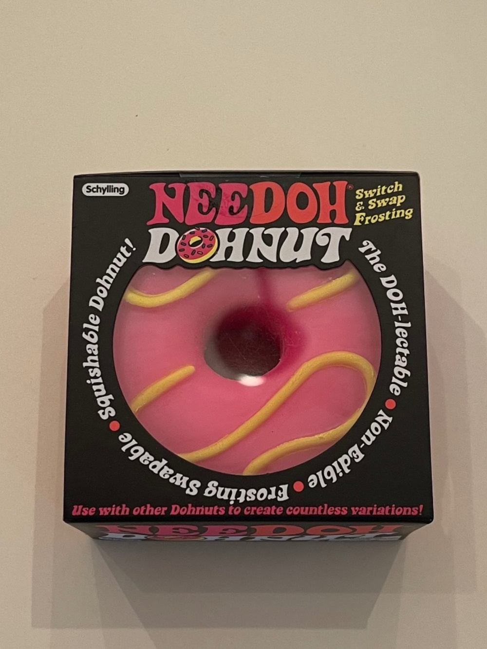 NeeDoh Jelly Dohnut Squishy Sensory Toy - Pink  NEW